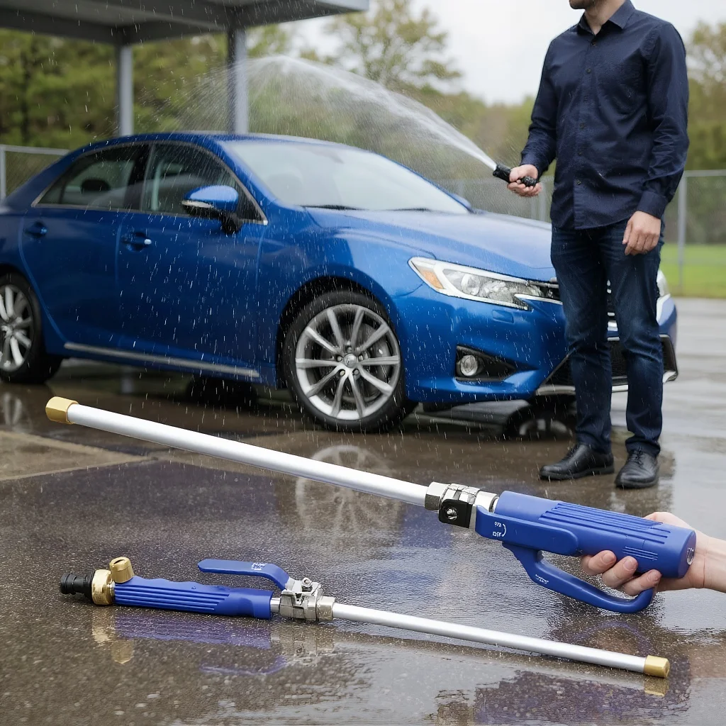 ​ ​ مسدس مياه عالي الضغط - غسالة طاقة معدنية مقاس 46 سم لتنظيف السيارات واستخدام الحديقة ​ ​