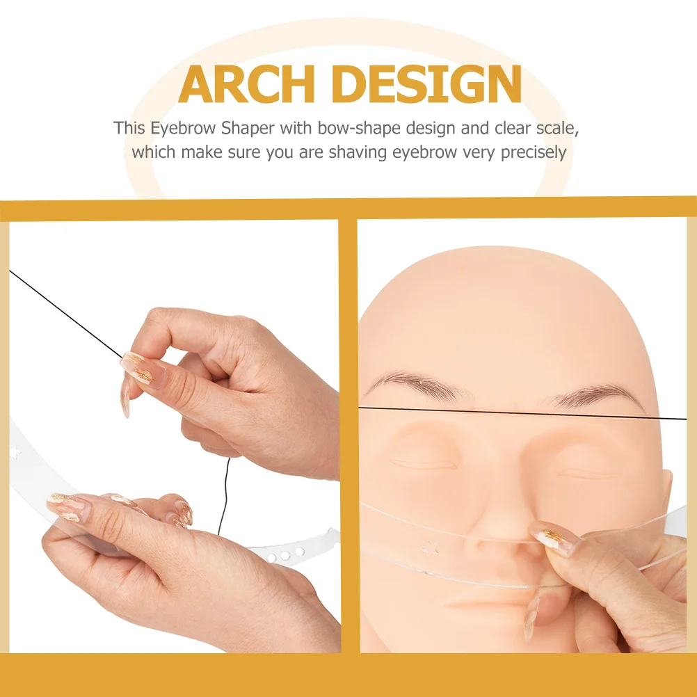 

1 Set Acrylic Bow Shape Eyebrow Ruler Precision Mapping Tool For Microblading Tattooing Measuring Professional Eyebrow Shaping