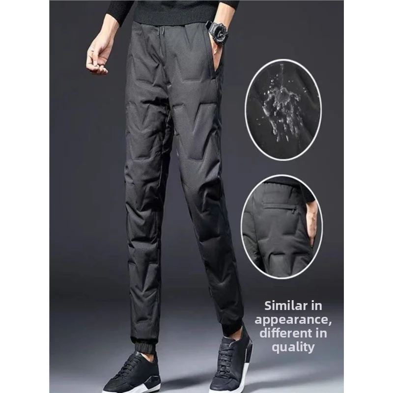 

Мужские зимние брюки на подкладке Thiened Fce, теплые повседневные брюки, ветрозащитные спортивные брюки на открытом воздухе, молодежная мода