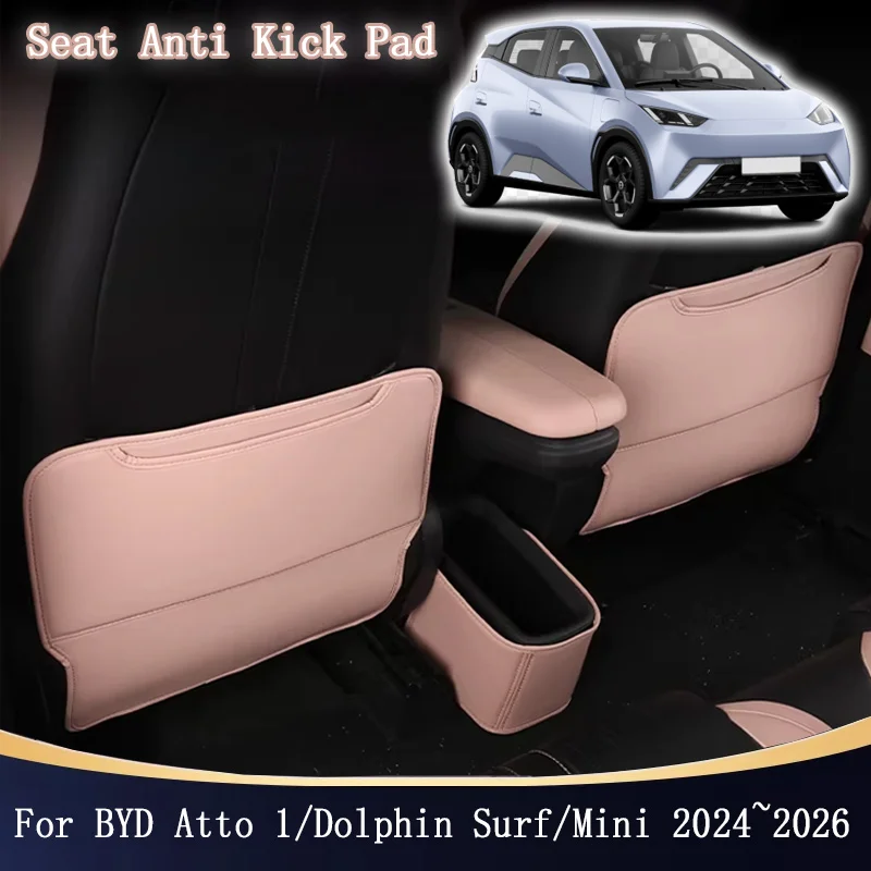 Protetor de Assento de Carro Anti-Chute para BYD Dolphin Mini Surf Atto 1 2024 2025 2026, Tapete de Proteção em Couro Resistente a Arranhões, Acessórios