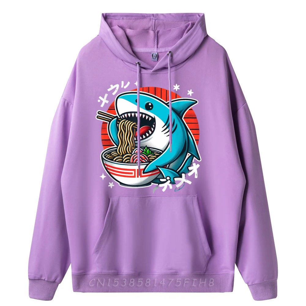 Shark Eating Ramen Kawaii Neko Japanese Noodles Funny Hoodie Luxury Designer Tops & Tees Classic