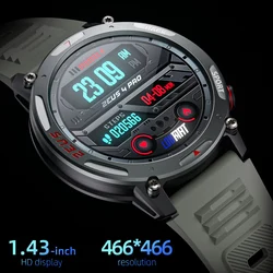 LOKMAT 5 ATM Waterproof Smart Watch 1.43