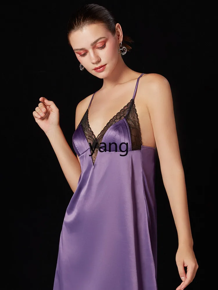 LMM women's sexy national trendy home skirt casual thin suspender nightdress