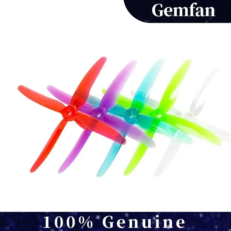 

5.1 Inch 4-Blade Props 2 Pairs, Gemfan Hurricane X 51455 with 5mm Mounting Hole for FPV Racing Quadcopter