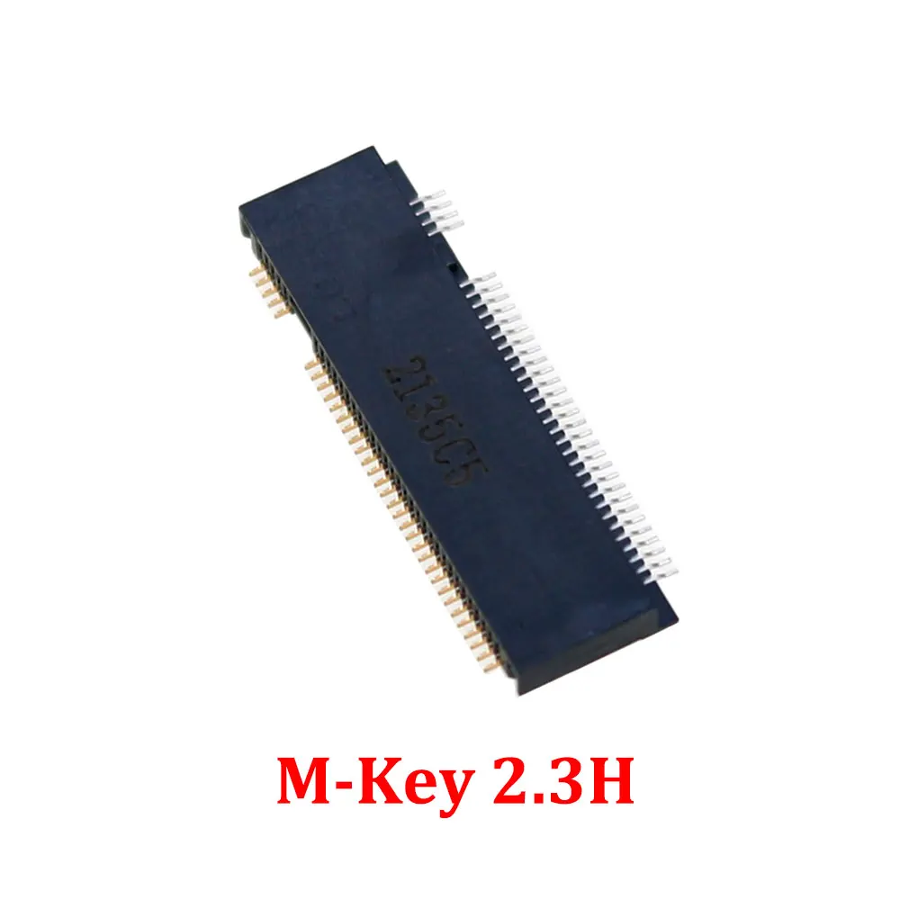 YUXI 1PCS M.2 Connector 67P M KEY NGFF Interface Socket SSD Socket H=2.3/3.2/4.2/4.8/6.7/8.5 M.2 SSD Slot NGFF Socket
