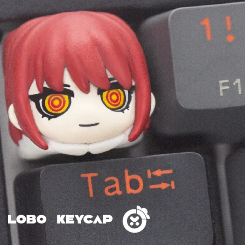 Mifuny Chainsaw Man Makima Keycaps Original Resin Retro Cute Artisan Keyboard Cap Anime Crossing Key Cap for Mechanical Keyboard