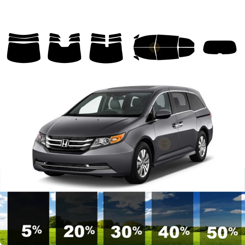 precut Removable Window Tint Film For Car 100% UVR 5%-35%VLT Heat Insulation Carbon ﻿For HONDA ODYSSEY MINI VAN 2011-2017