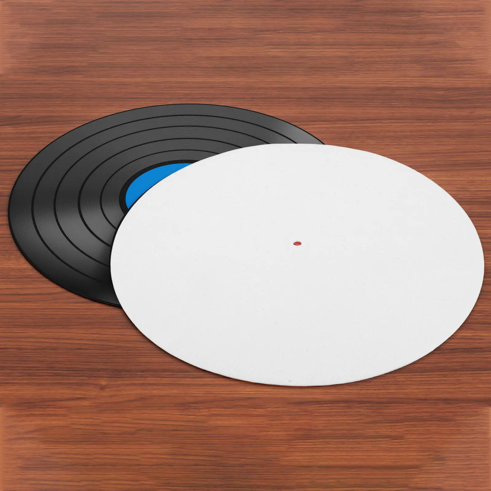 2Pcs Vinyl Record Player Felt Mats Anti-Static Slipmat Anti-Vibration Turntable Platter Mat Protective Slipmat for Vinyl Record