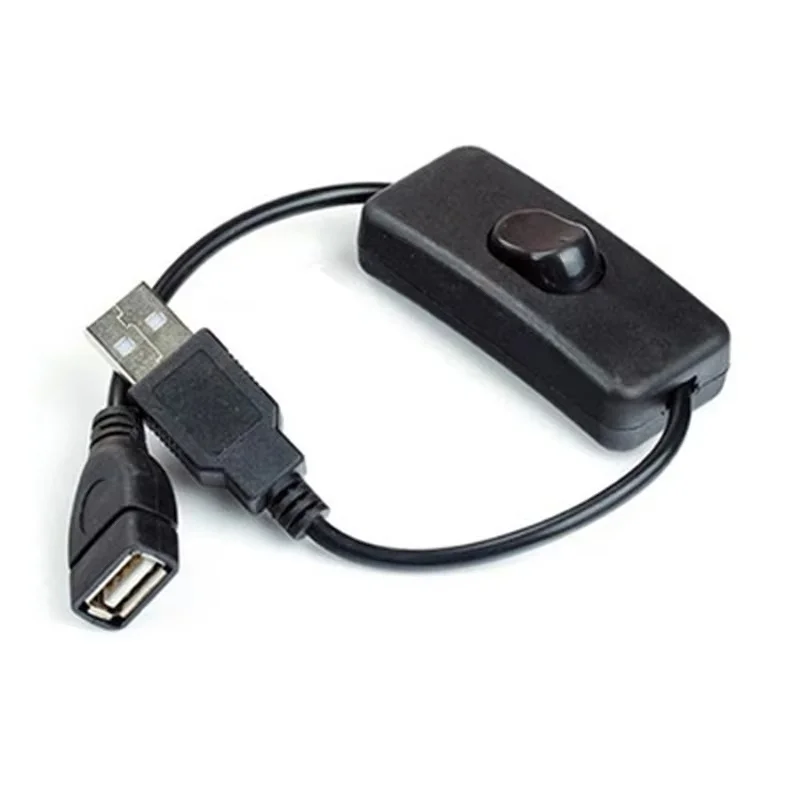 28cm USB Switch Cable With USB ON/OFF Extension Cable USB Port Cord Power Line For 5V LED Light USB Fan Power Switch Supply Tool