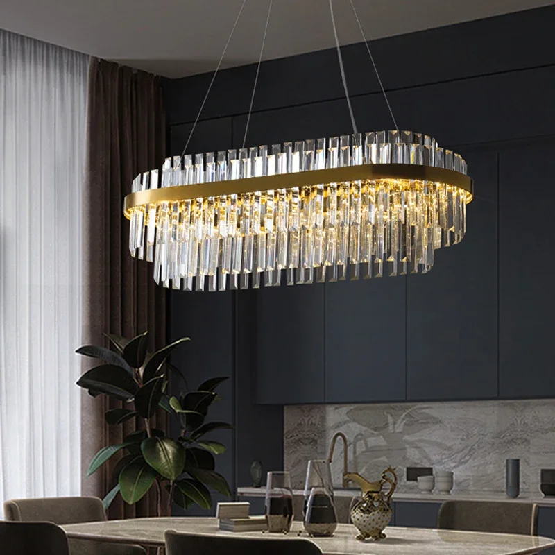 Imagem -04 - Crystal Led Pendant Lights Chandelier Lamp Indoor Hanging Lights Fixture Decor Sala de Estar Sala de Jantar Hotel Luxo