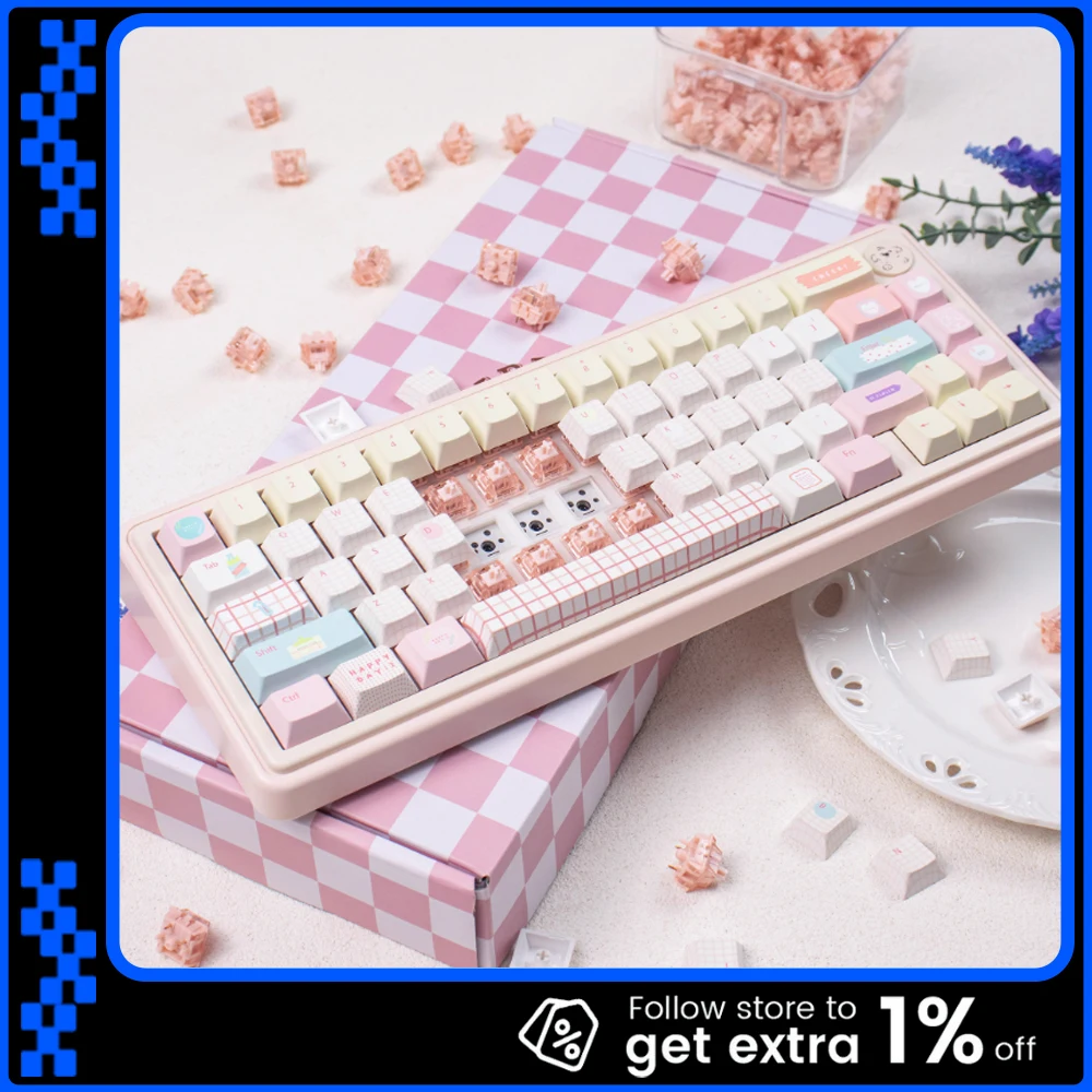 U'Re UR65 Mechanical Keyboard 3mode Wireless Gaming Keyboard Gasket Pc Rgb Support Via Qmk Hot Swap 11 Custom Gamer Accessories