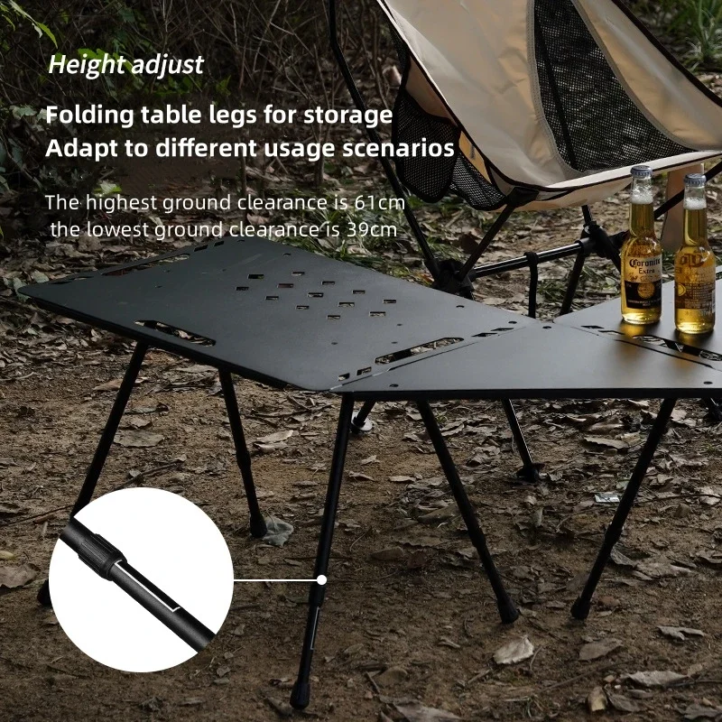 

Camping IGT Tactical Table with Accessories Lightweight Multifunctional Folding Aluminum Alloy Outdoor Table Adjustable