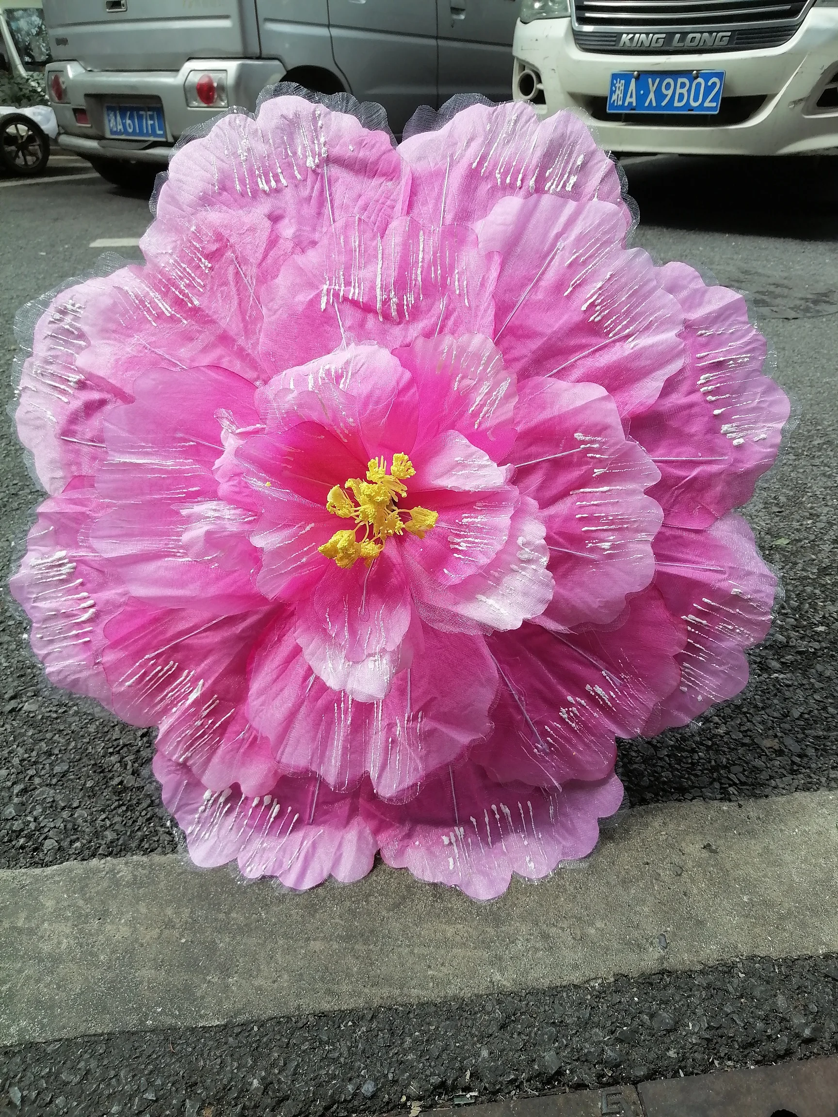 5pcs 70cm Retro Chinese Peony Flower Umbrella for Children Kids Dance Performance Props Wedding Decoration