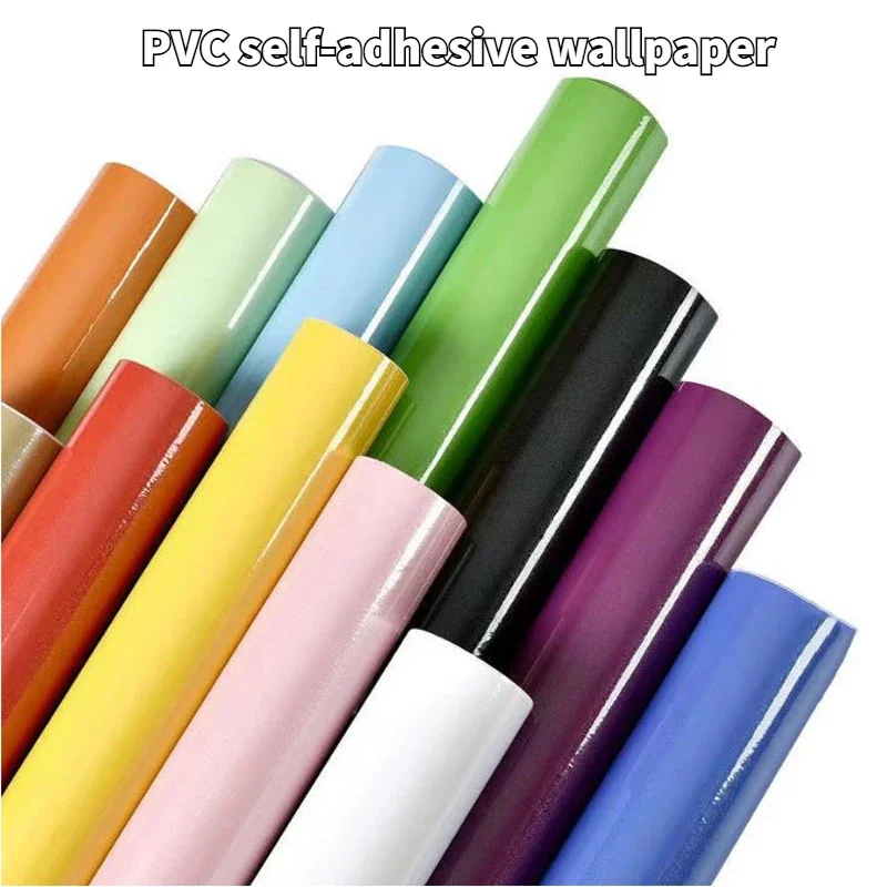 Pearl White DIY Decorative Film PVC Self Adhesive Wall Paper Furniture Renovation Stickers Kitchen Cabinet Waterproof Wallpaper