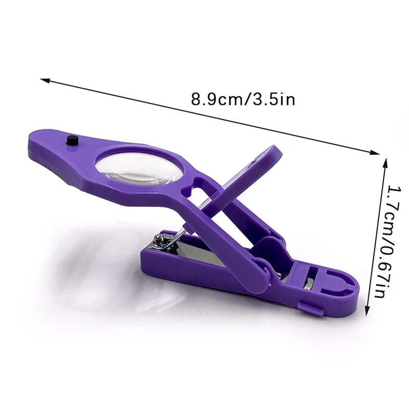 Nail Clipper With LED Magnifying Glass For The Elderly Practical Anti-splash Stainless Steel Toenail Fingernail Trimmer Clipper