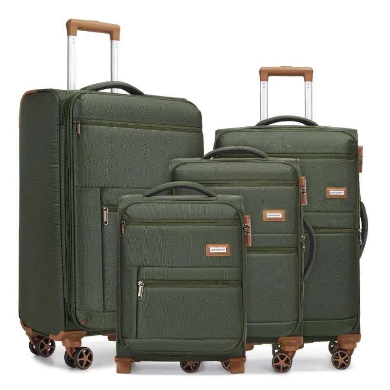 

Green Luggage Set with Spinner Wheels Expandable Hardside Lightweight 3 Piece Suitcase Set for Travel