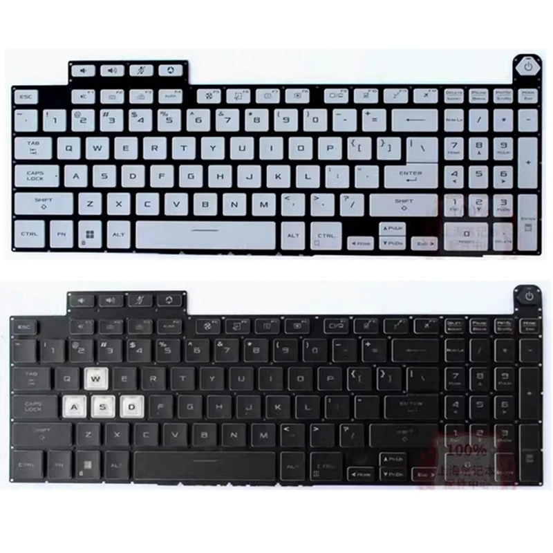 Запасная клавиатура Z для ноутбука ASUS FX507R FX507 FA507Z Air 2022, черная/белая