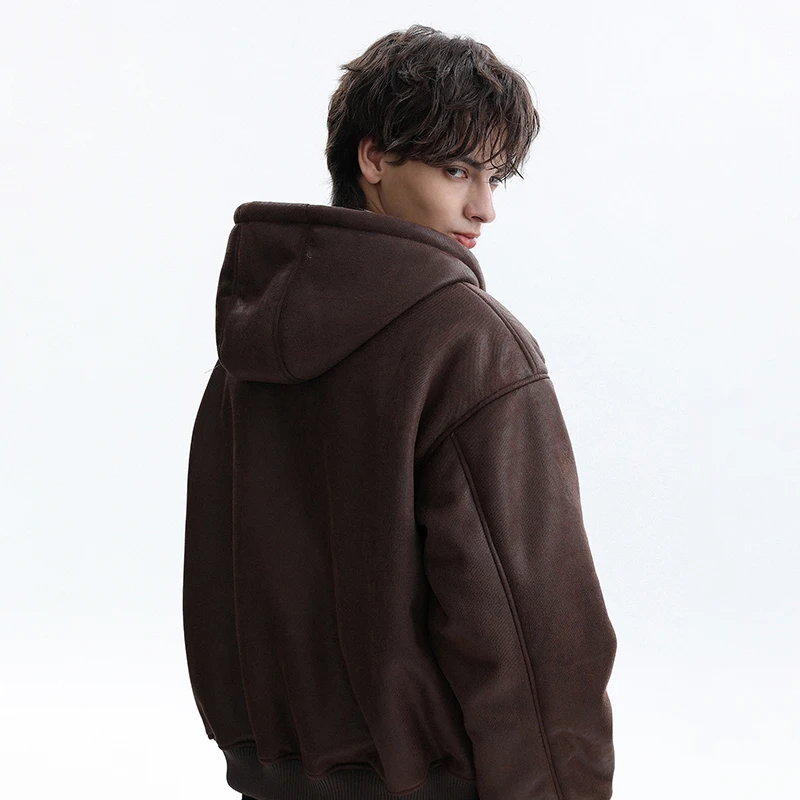 LUZHEN 2026 Winter Original Embroidery Logo Niche Design Fleece Liner Warm Parka Jacket Men's Handsome Hooded Male Coat JY9581