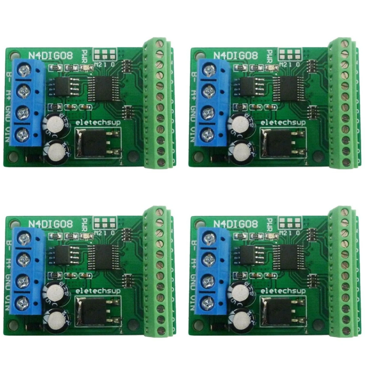 4PCS N4DIG08 3 in 1 8ch Input/Output Digital Switch TTL LvTTL CMOS RS485 IO Control Module Modbus Rtu Board For PLC Relay