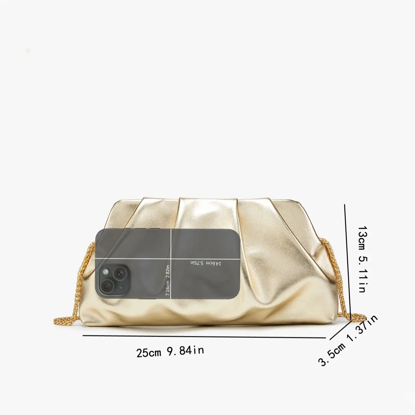 Designer Purses and handbag Golden Shoulder Bag Purse women's bag Wedding Evening Clutch Bag party bag view 3