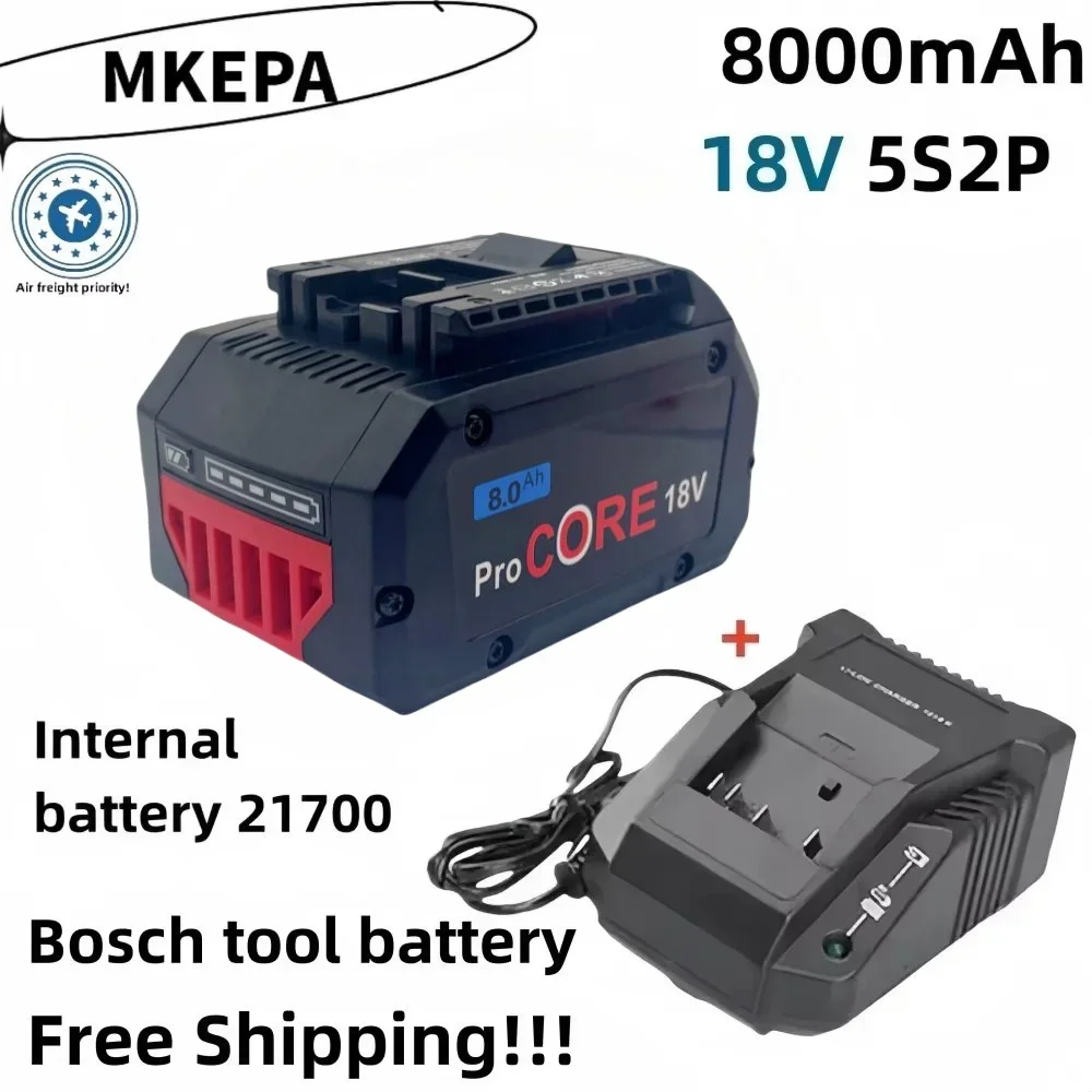 18V 8.0Ah Original Bosch rechargeable battery, suitable for tool BAT609 BAT618 GBA18V80 21700 high-power 5C power battery