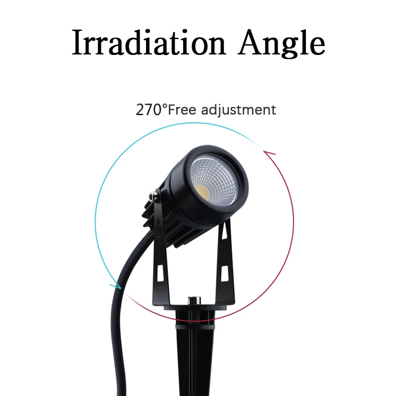 LEDスパイク芝生ランプ,屋外ガーデン照明,防水,パススポット,1w,3w,5w,AC 85-265v,dc 12v,4ユニット