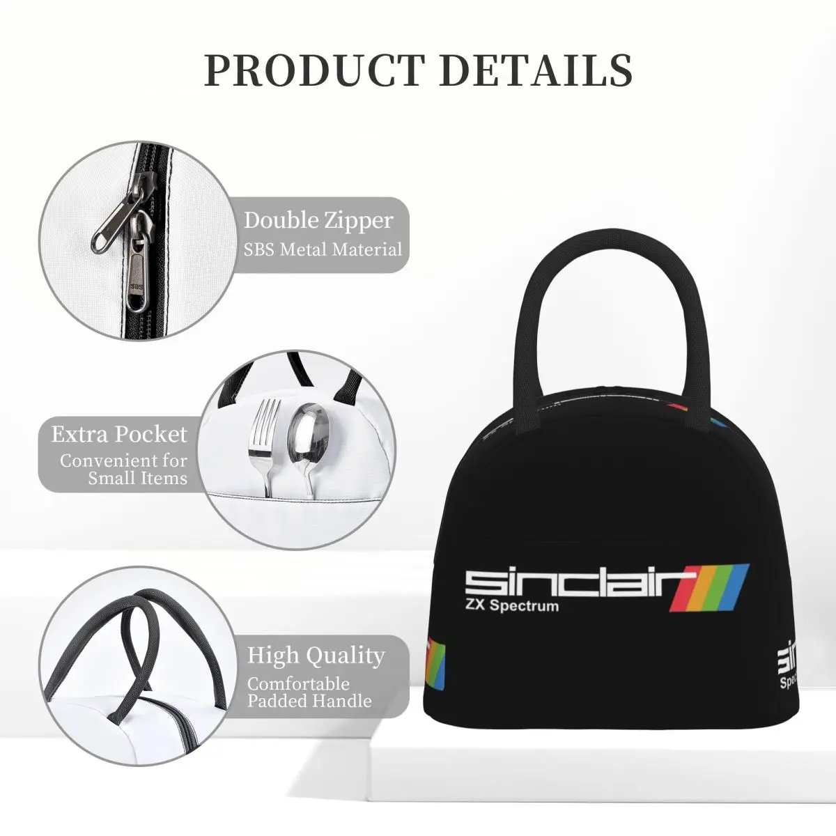 

ZX Spectrum Insulated Lunch Bag for Women Office Cooler Thermal Food Box Tote Leakproof Lunch Boxes Container
