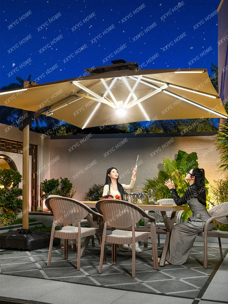 

Outdoor Parasol Garden Umbrella Electric Hydraulic Remote Control Outdoor Roman Umbrella Villa Garden Stall Outdoor Sun Umbrella