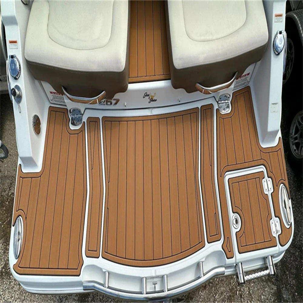 2016 Chaparral 257 SSX Swim Platform Cockpit Boat EVA Foam Faux Teak Floor Pad Seadek MarineMat Gatorstep Style Self Adhesive