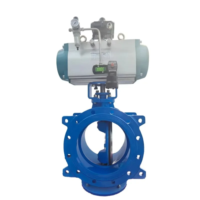 

High Sales Sanitary Butterfly Valve with Class 150, Class 300 Gear Electric Actuator Hard Sealed Flange for Water Air Gas