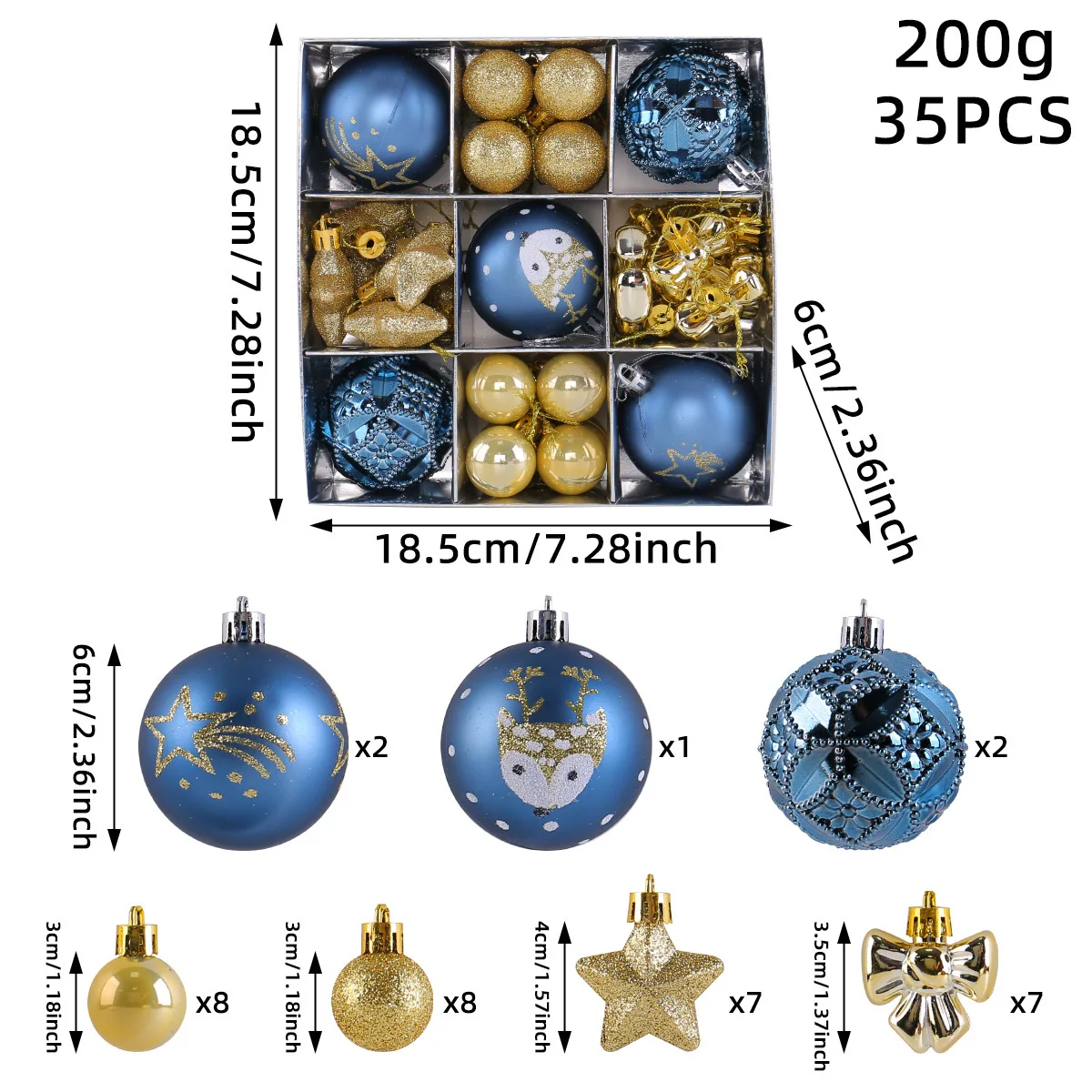 35 قطعة عيد الميلاد الكرة شجرة عيد الميلاد الديكور الحلي للمنزل ديكور هالوين السنة الجديدة 2026 نافيداد قلادة الكرة الملحقات