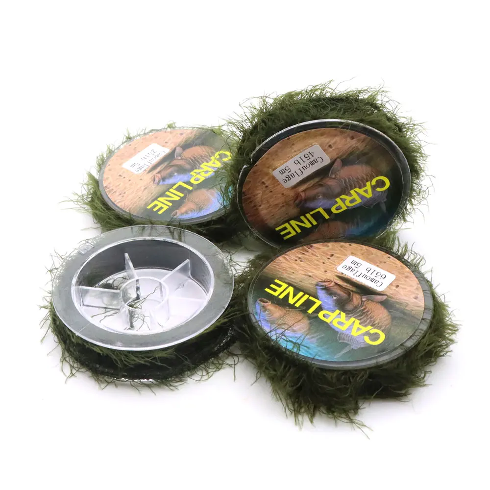 Línea de pesca de carpa, alambre trenzado de hierba para aparejo de pelo de carpa, gancho suave, método de línea de algas marinas simuladas, aparejos de accesorios de alimentador