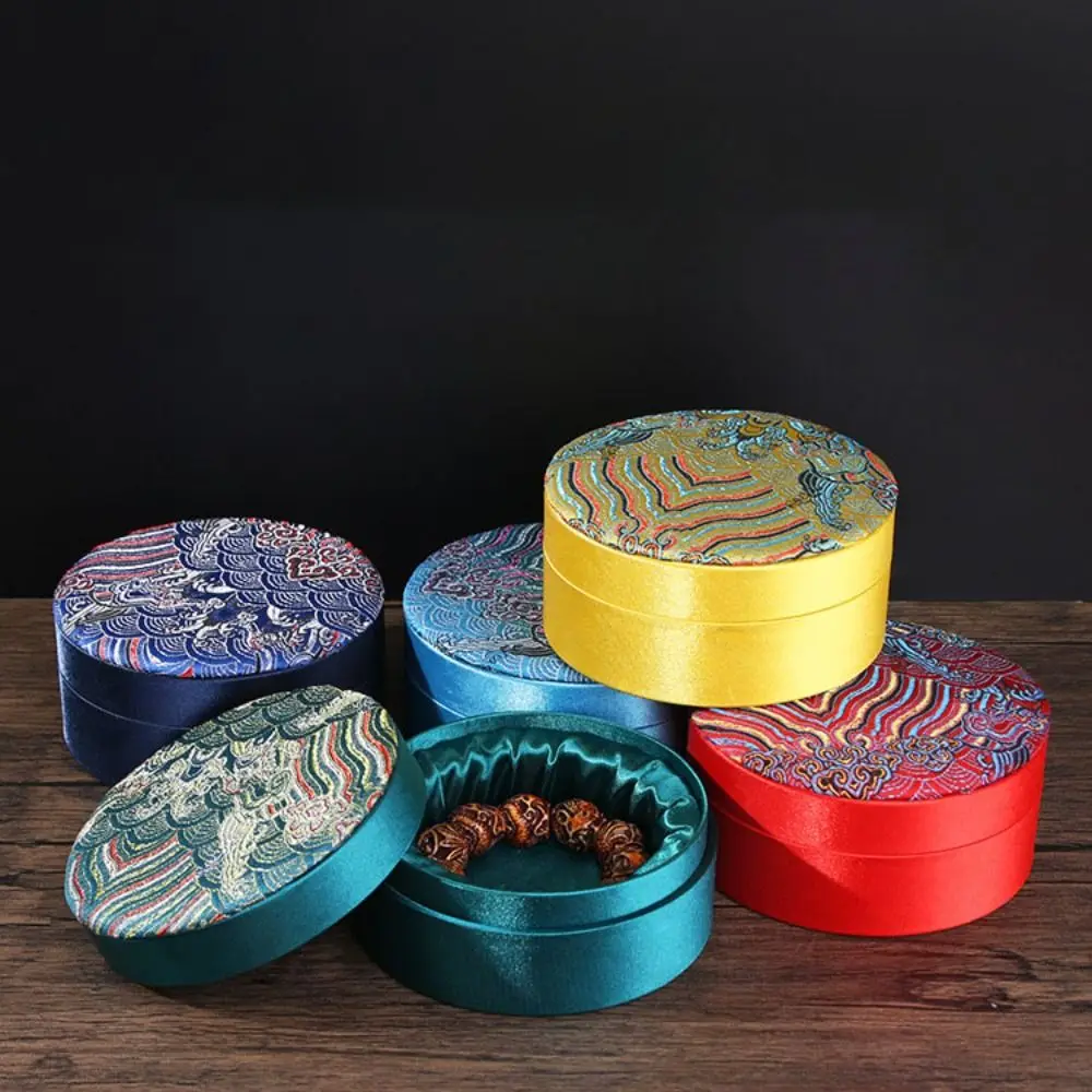 

Органайзер для хранения льняных украшений ручной работы, китайская культурная шкатулка для драгоценностей с кисточками, большая емкость, чехол для этнического браслета «сделай сам»