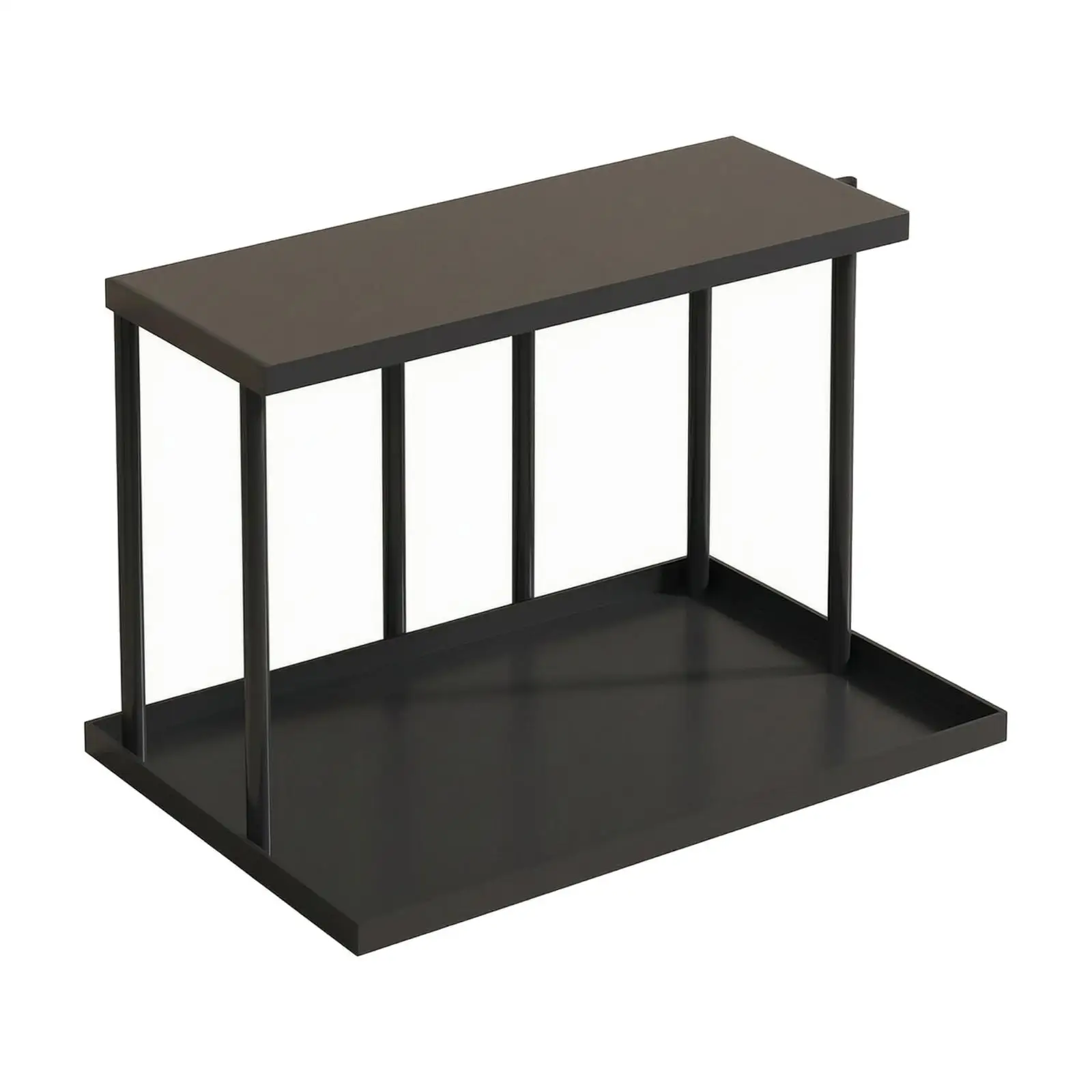 Two-Tier Cup Storage Rack Open Design 2-Tier Mug Holder Space-Saving Desktop Mug Rack with Two Shelves for Office Desk, Small