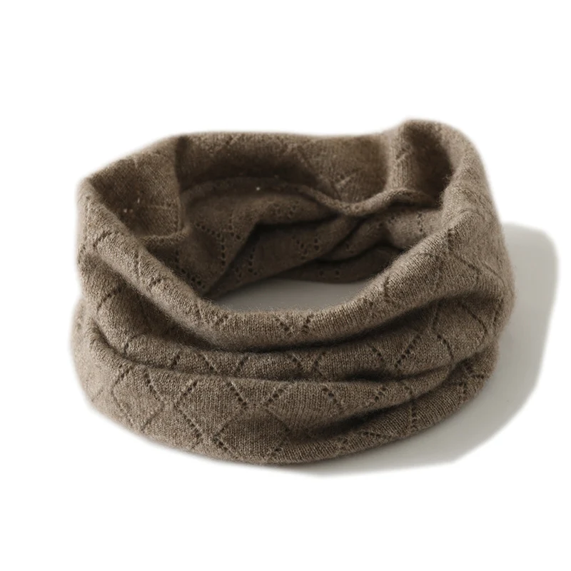 100% Cashmere High-End Neck Warmer Unisex Neck Scarf Neck Protection Twisted Windproof Warm Pullover Scarf