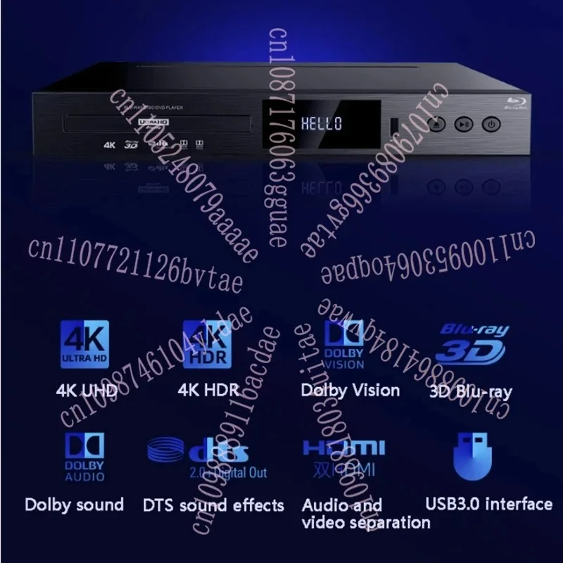 GK-908D مشغل DVD المنزلي HD EVD مشغل أقراص DVD مشغل VCD محمول