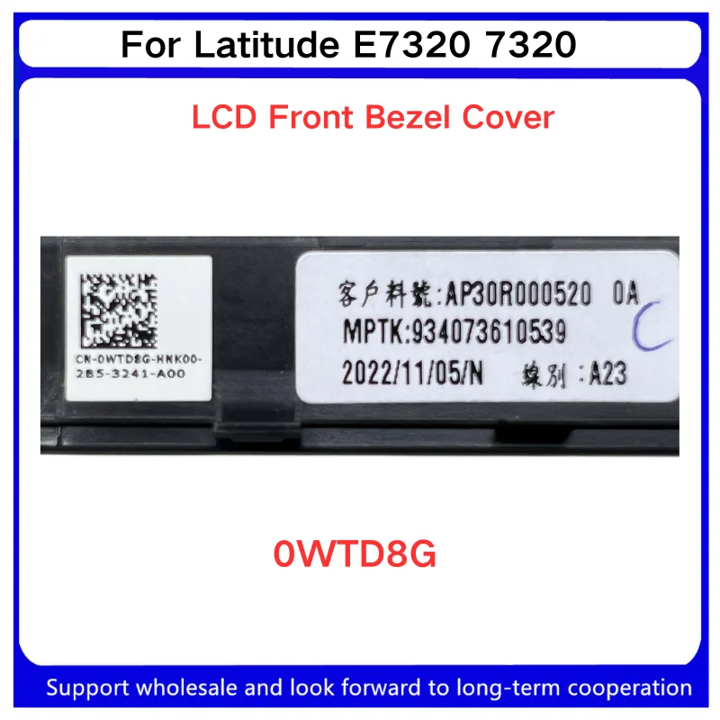 New For Kailxuling Latitude E7320 7320 Touchpad Bracket 0CNXDG CNXDG LCD Front Bezel Cover/B Shell/ 0WTD8G/ WTD8G