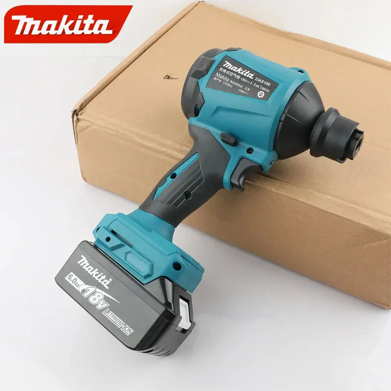 

Аккумуляторный пылесос Makita 18V DAS180 для удаления пыли в узких пространствах, мощный пневматический пистолет для продувки воздухом, электроинструмент.