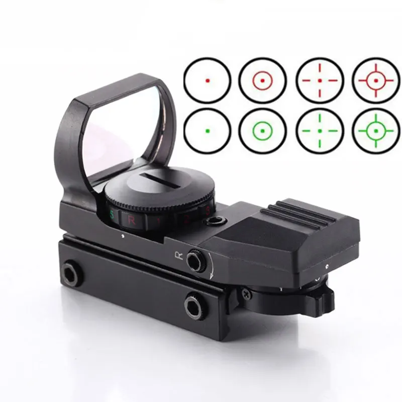 Hunting Rifle Scope 20mm 11mm Rail Mount Red Dot Sight 4 Reticle Tactical Scope Hunting Airsoft Collimator Optics Riflescopes