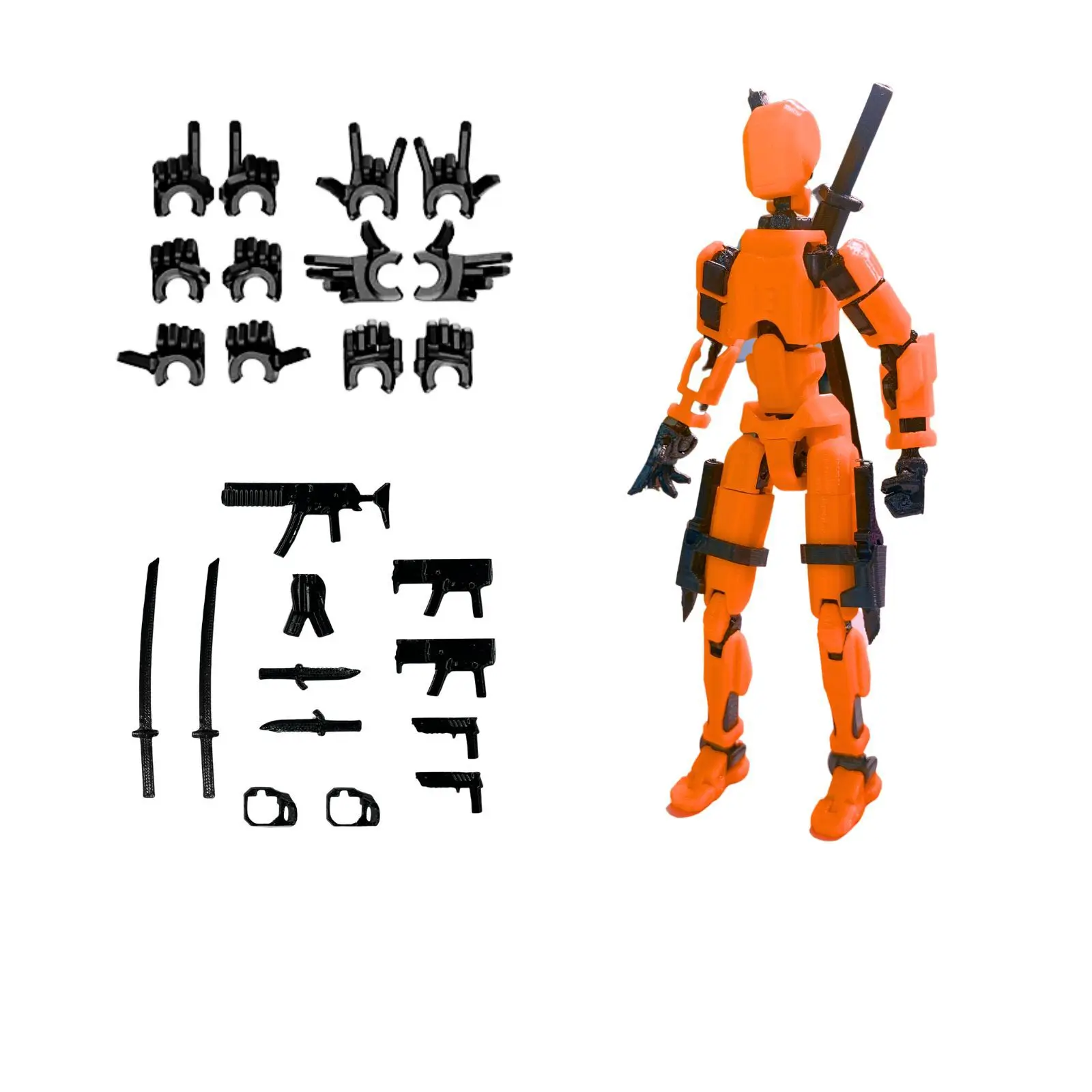 Com lotes de acessórios brinquedos imprimíveis 3d boneca da sorte multi-articular figura de ação móvel manequim boneca diy brinquedo decorativo de mesa