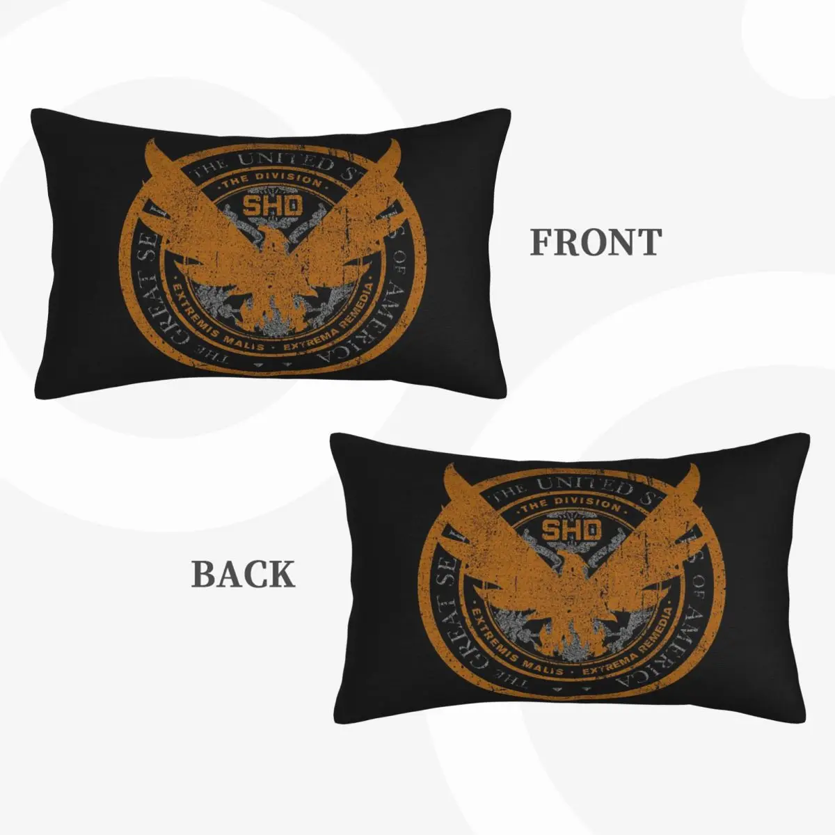 Game Tom Clancys The Division SHD Seal Rectangle Pillowcase Cushion Cover Decorative Bedroom Bed Home Comfort Throw Pillow view 6