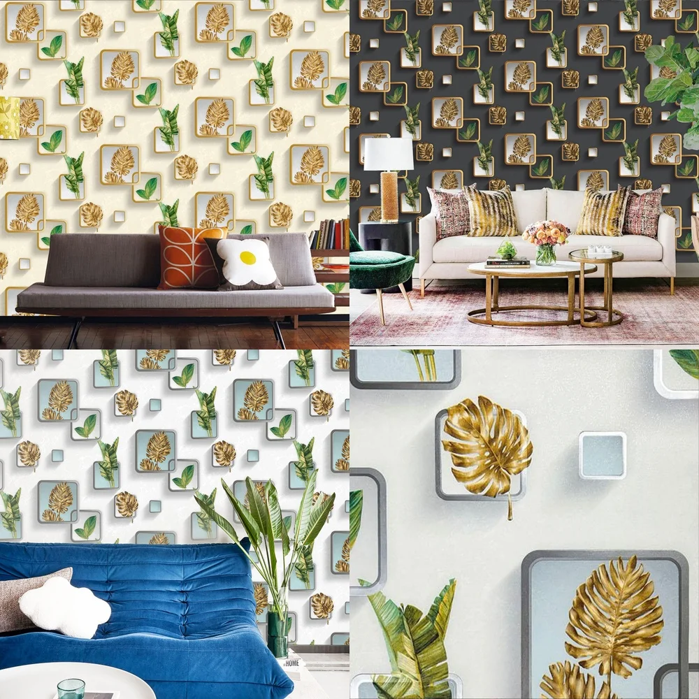 3D Geometric Tree Branch Wallpaper for Living Room TV Background Wall Kids Room Non Self Adhesive