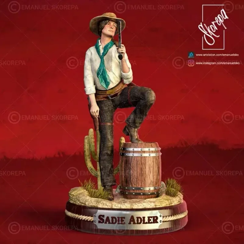 Movie Character 1/24 Scale Resin Figure Assembling Model Kit Beautiful Cowgirl Miniature Unassembled and Unpainted Garage Kit