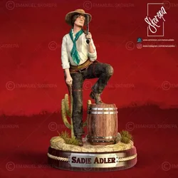 Movie Character 1/24 Scale Resin Figure Assembling Model Kit Beautiful Cowgirl Miniature Unassembled and Unpainted Garage Kit