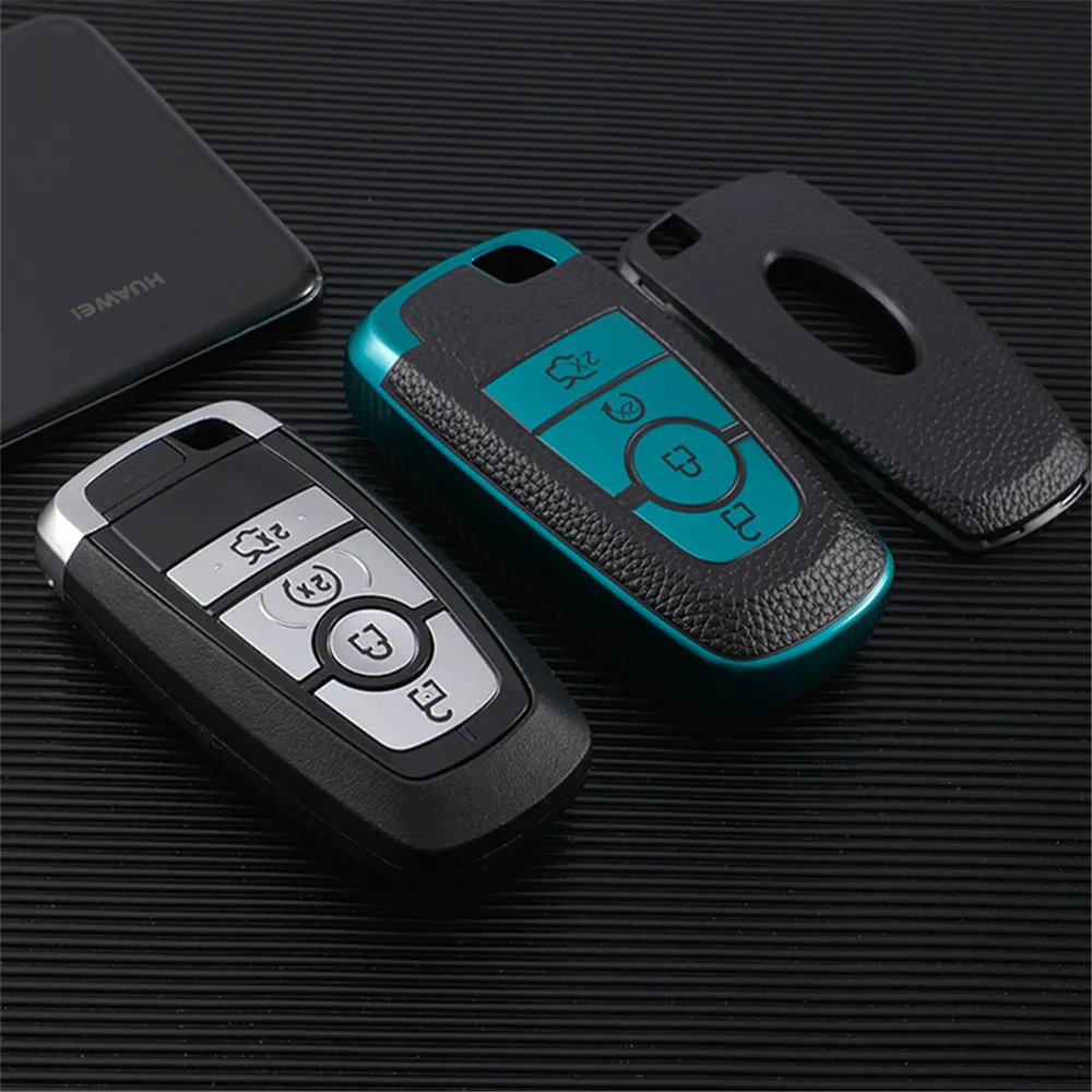 Car Key Case Cover Fob for Ford Fusion Mustang Explorer F150 F250 F350 2017 2018 EcoSport Edge S-MAX Ranger Lincoln Mondeo Fiest