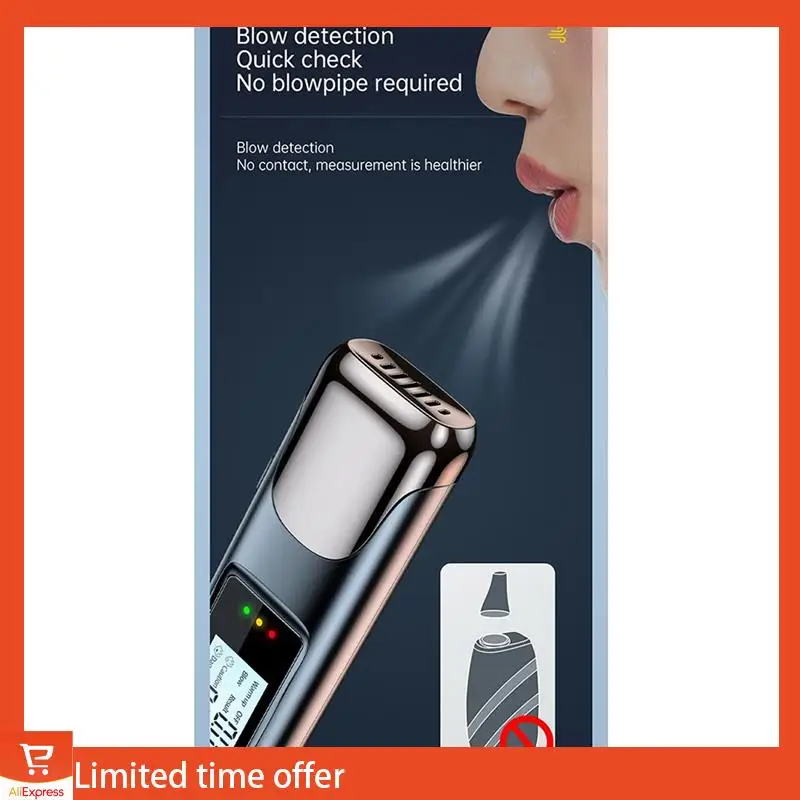 Fresh C10 High Precision Alcohol Tester Drunk Alarm Reminder Breath Alcohol Tester Professional Breathalyzer Alcohol Analyzer