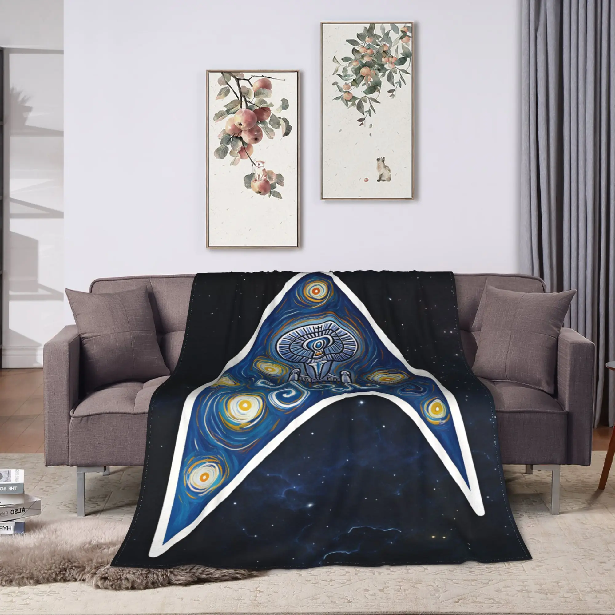 S-Star T-Trek Ship Movie  Flannel Blanket  Super Soft Throw Blanket for Home Decor Airplane Travel Bedspread Sofa Bed Cover
