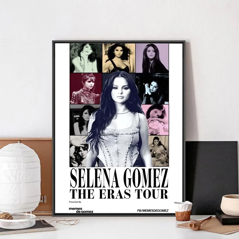 Singer S-Selena Gomez Poster No Framed Poster Kraft Club Bar Paper Vintage Poster Wall Art Painting Bedroom Study Stickers