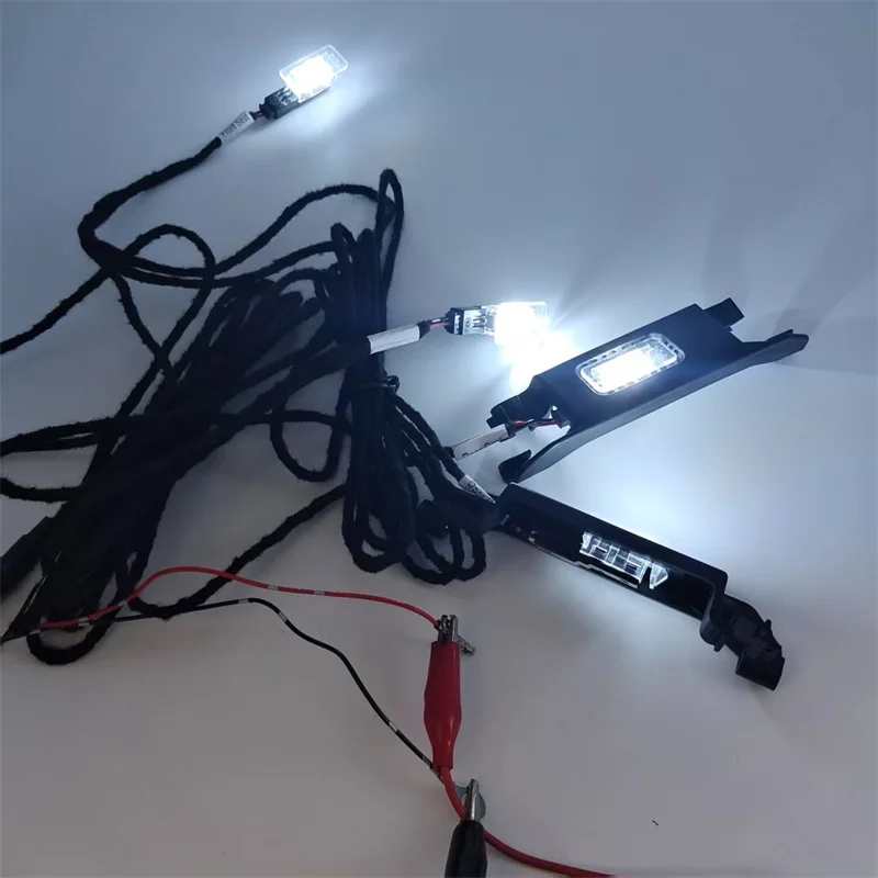 4-teiliges LED-Fußraumbeleuchtungsset mit Kabel, Innenraum-Fußlampe für VW T-ROC Jetta Polo T-Cross Enyaq ID4 ID3 Tayron Talagon – Detail 17