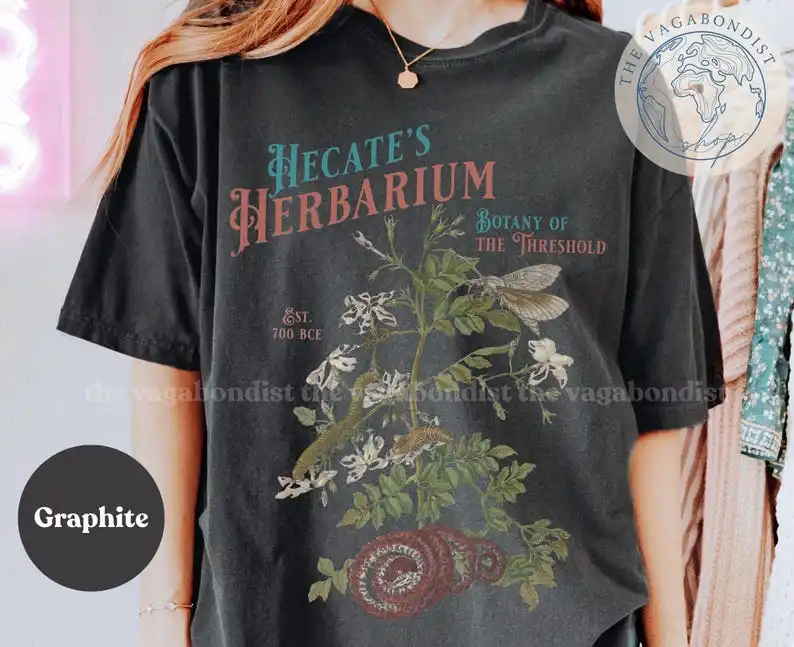 Hecate's Herbarium Tshirt | Dark Academia Witch Shirt | Witchcraft \Colors Tshirt T-shirt Tee